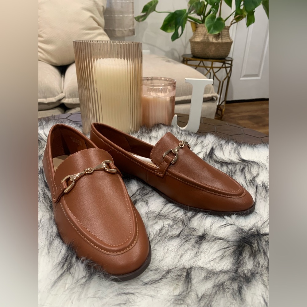 Loft Cognac Horsebit Loafers NWOT